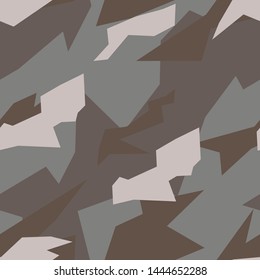 Military camouflage seamless pattern. Urban texture. Modern background. Abstract color vector illustration. For design wallpaper, wrapping paper, fabric.