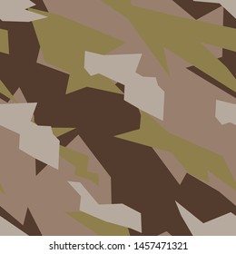 Military camouflage seamless pattern. Urban texture. Modern background. Abstract color vector illustration. For design wallpaper, wrapping paper, fabric.