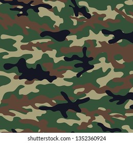 
military camouflage seamless pattern vector