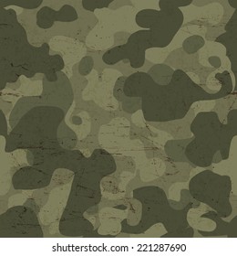 Military camouflage seamless pattern. Vector