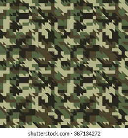 Military Camouflage Seamless Pattern. Vector And Illustration