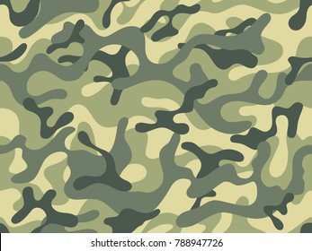 Military camouflage seamless pattern. Vector