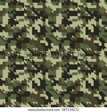 Military camouflage seamless pattern. Vector and Illustration