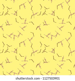 Military camouflage seamless pattern in yellow and different shades of brown color. Seamless repeat UFO camouflage pattern, usable as camoflauge print, bright backdrop, background etc.