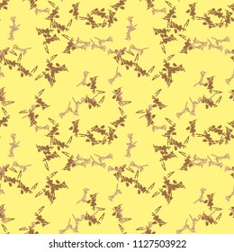 Military camouflage seamless pattern in yellow and different shades of brown color. Seamless repeat UFO camouflage pattern, usable as camoflauge print, bright backdrop, background etc.