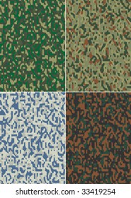 Military camouflage seamless patterns