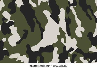 Military camouflage seamless patterns, vector illustration 