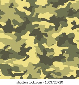 
Military camouflage seamless vector pattern for printing clothes, paper. modern. modern design. yellow background.