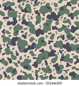 Military Camouflage Textile Seamless: Afghanistan, 1980, DRA Commandos, Duck Hunter - Vector Illustration with Pattern in Swatches Panel