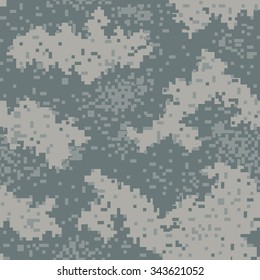 Military Camouflage Textile Seamless: USA, 2004, UCP - Vector Illustration with Pattern in Swatches Panel