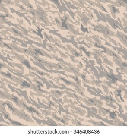 Military Camouflage Textile Seamless: USA, 2002, USAF Digital Tiger Stripe - Vector Illustration with Pattern in Swatches Panel