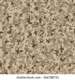 Military Camouflage Textile Seamless: USA, 2010, NWU-2 (Navy Working Uniform Type 2) Desert - Vector Illustration with Pattern in Swatches Panel