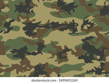 military camouflage texture, classic modern pattern, repeat background