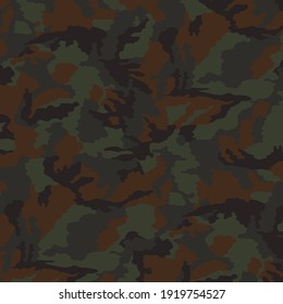 Military camouflage texture khaki print background - Vector illustration