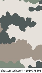 Military camouflage texture khaki print background - Vector illustration