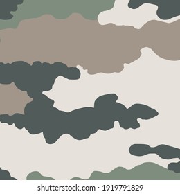 Military camouflage texture khaki print background - Vector illustration