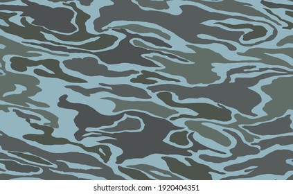 Military camouflage texture khaki print background - Vector illustration