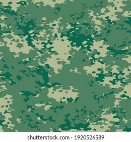 Military camouflage texture khaki print background - Vector illustration