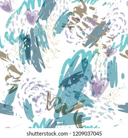 Military camouflage texture with trees, branches, grass and watercolor stains. Vector illustration. Camouflage military background in modern style.