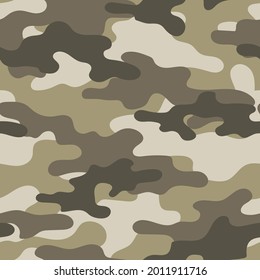 military camouflage. vector brown seamless print. army camouflage for clothing or printing