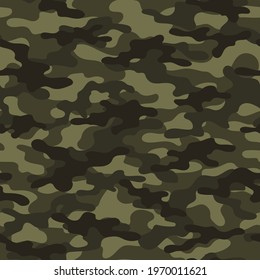 military camouflage. vector green seamless print. army camouflage for clothing or printing