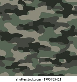 military camouflage. vector green seamless print. army camouflage for clothing or printing