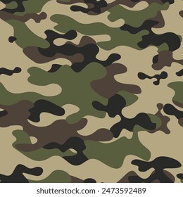 military camouflage vector pattern classic texture, modern background