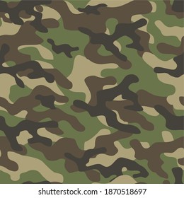 military camouflage vector seamless pattern