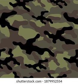 military camouflage vector seamless pattern