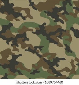 Military Camouflage Vector Seamless Pattern