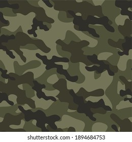 military camouflage vector seamless pattern