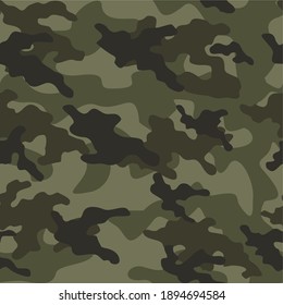 military camouflage vector seamless pattern