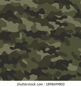 military camouflage vector seamless pattern