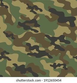 military camouflage vector seamless pattern