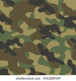 military camouflage vector seamless pattern