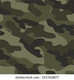 military camouflage vector seamless pattern