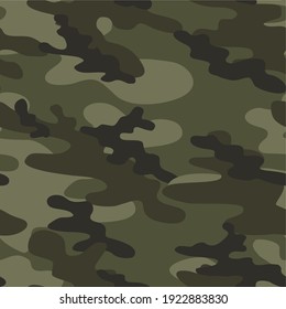 military camouflage vector seamless pattern
