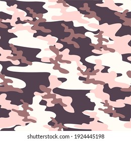 military camouflage vector seamless pattern pink
