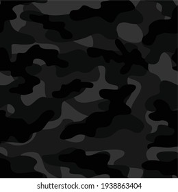military camouflage vector seamless pattern dark