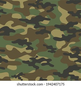 military camouflage vector seamless pattern green 