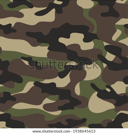 military camouflage vector seamless pattern green