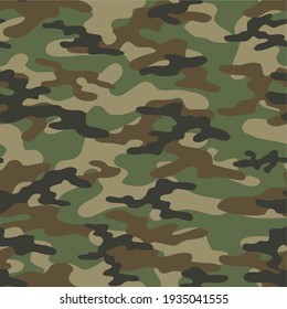 military camouflage vector seamless print green