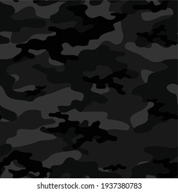 military camouflage vector seamless print dark