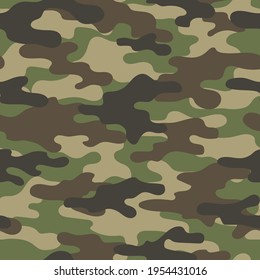 military camouflage. vector seamless print. army green camouflage for clothing or printing