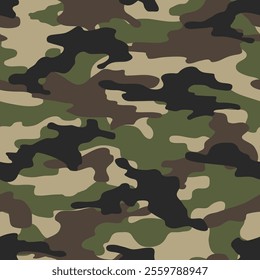 military camouflage. vector seamless print. army camouflage for clothing or printing