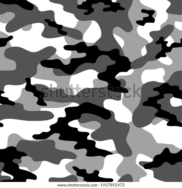 military camouflage, vector seamless print grey