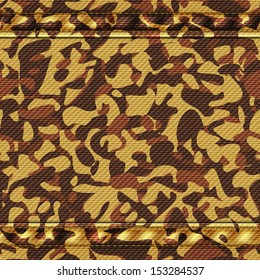 Military camouflage yellow pattern. Vector illustration