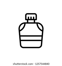 Military Canteen Icon. Soldier's Equipment Vector. Miliotaristic Drink Bottle Sign & Symbol.