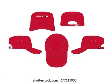 conjunto de iconos de gorra militar, estilo plano 9014715 Vector en Vecteezy