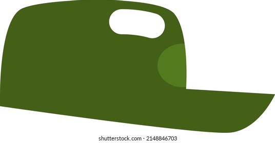 Military cap, illustration, vector on a white background.